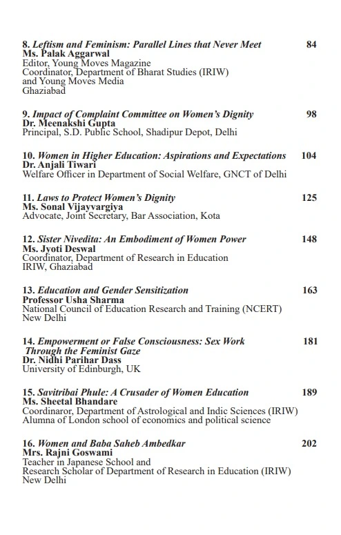 Indian Thoughts on Feminism