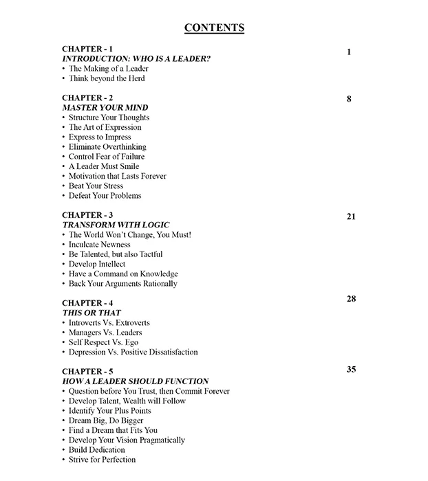 Ins and Outs of Leadership